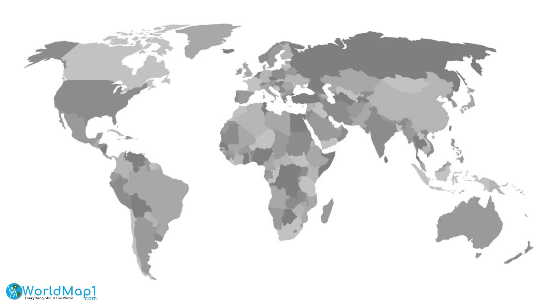 Australia Gray Blank Map